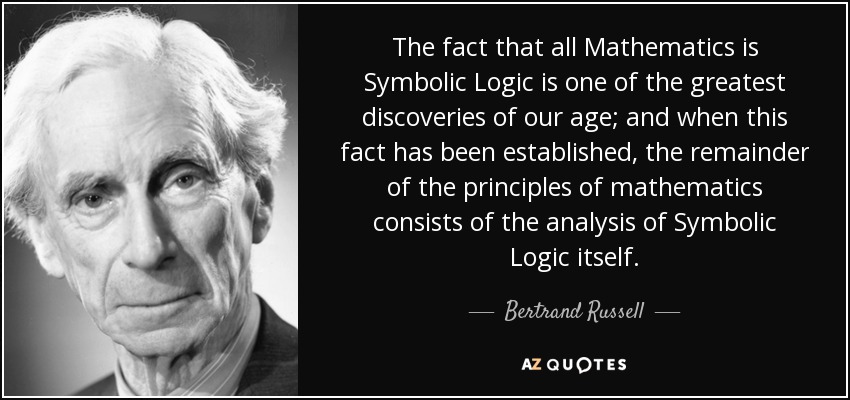 Matematiikan ja logiikan välinen kiista: Bertrand Russell esittää tyhjentävän vastauksen